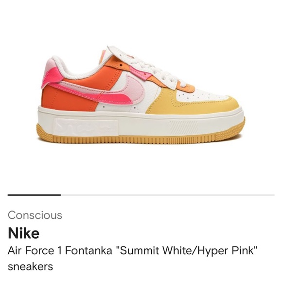 Nike Air Force 1 Fontanka "Summit White/Hyper Pink" sneakers. - Picture 1 of 7